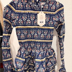 Ivy City Co Blue Floral Mini Dress